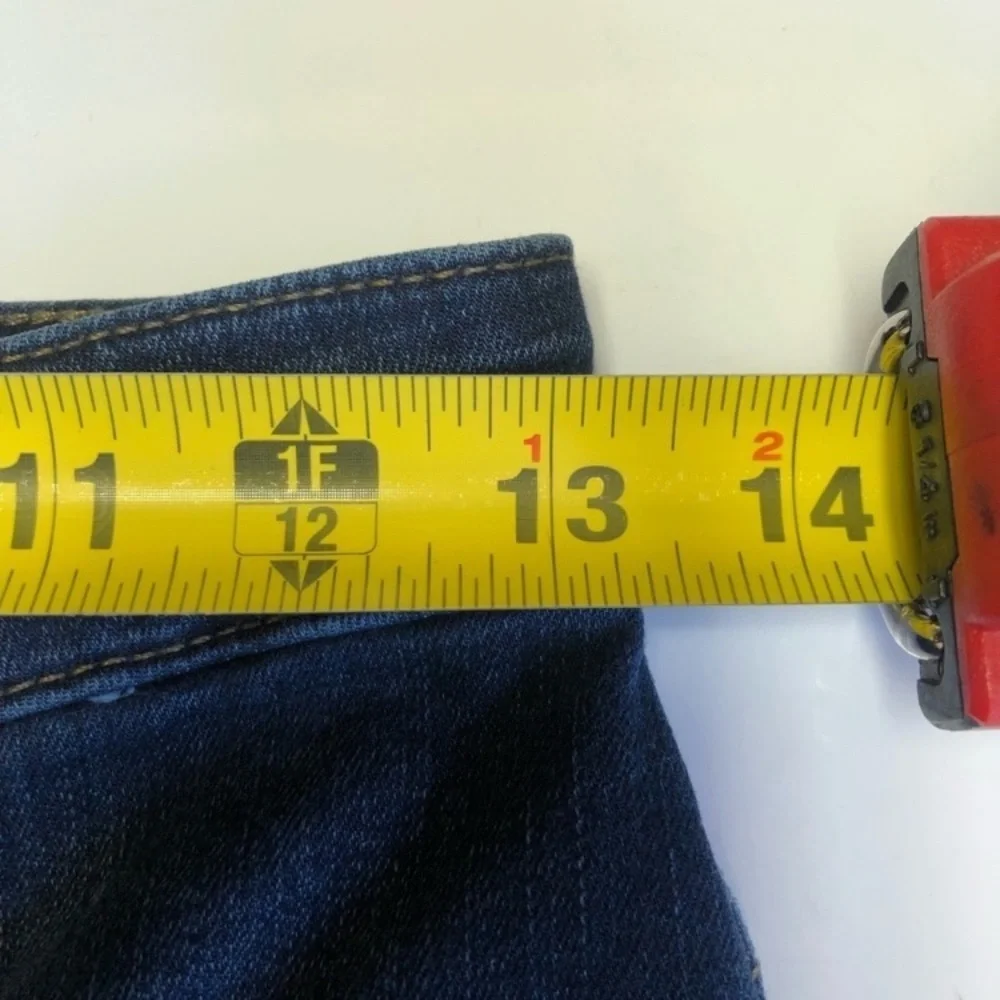 MADEWELL CURVY HIGH-RISE SKINNY DARK WASH WITH WHISKERING SZ 25